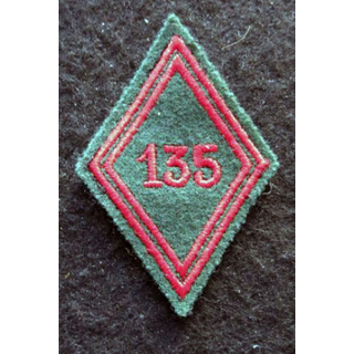 LOSANGE DE BRAS MODÈLE 45 : Ecusson troupe du 135° régiment du Train 1975