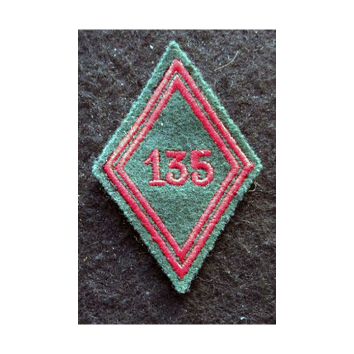 LOSANGE DE BRAS MODÈLE 45 : Ecusson troupe du 135° régiment du Train 1975