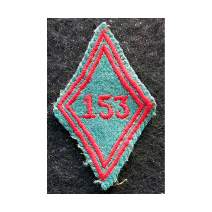 LOSANGE DE BRAS MODÈLE 45 : Ecusson troupe de la 153° compagnie de Quartier général en  E.O