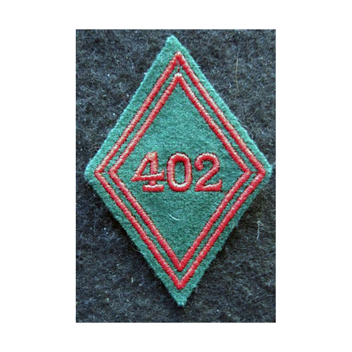 LOSANGE DE BRAS MODÈLE 45 : Ecusson troupe du 402° bataillon de commandement et de soutien 1967