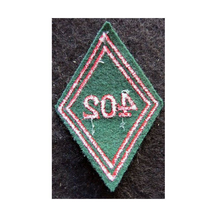 LOSANGE DE BRAS MODÈLE 45 : Ecusson troupe du 402° bataillon de commandement et de soutien 1967
