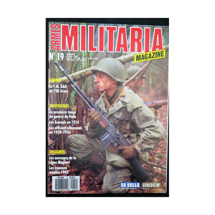 ARMES MILITARIA Magazine n° 19 d'avril 1987 sur les ouvrages de la ligne Maginot