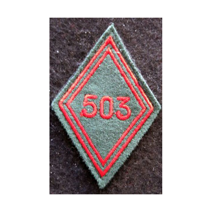 LOSANGE DE BRAS MODÈLE 45 : Ecusson troupe du 503° groupe de Transport AFN 1964