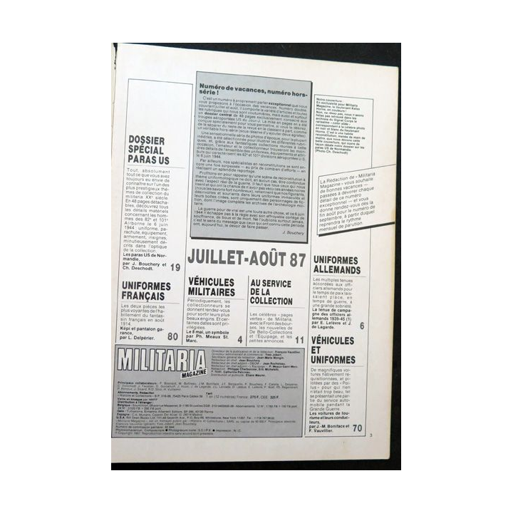 ARMES MILITARIA Magazine n° 22 / 23 de juillet - août 1987 sur les paras US du jour J