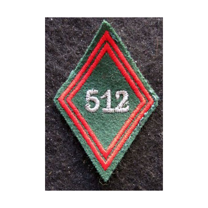 LOSANGE DE BRAS MODÈLE 45 : Ecusson sous officiers du 512° régiment du Train 1978