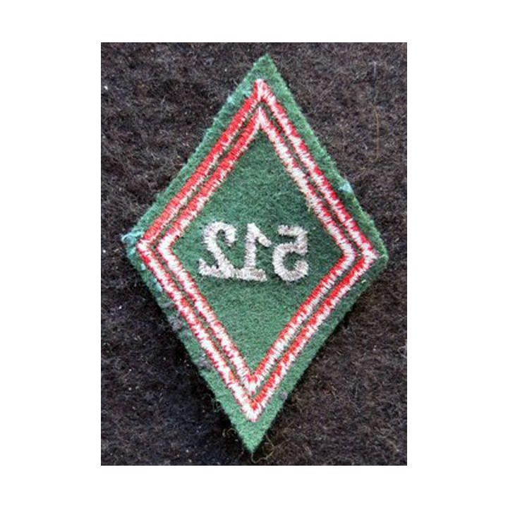 LOSANGE DE BRAS MODÈLE 45 : Ecusson sous officiers du 512° régiment du Train 1978