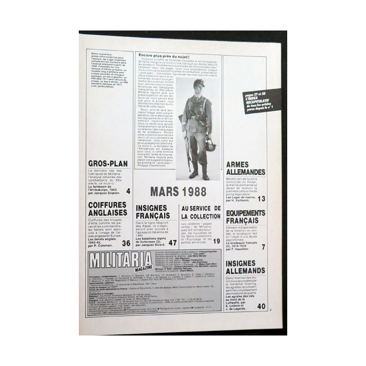 ARMES MILITARIA Magazine n° 30 1988 sur le brodequin français 1914-1918