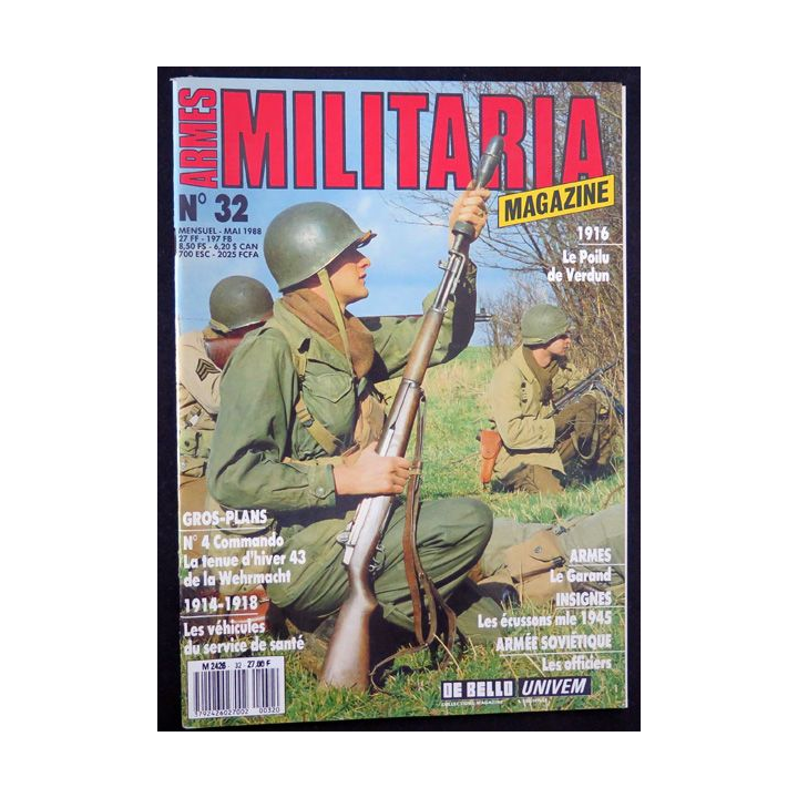 ARMES MILITARIA Magazine n° 32 véhicules du service de santé 1914-1918