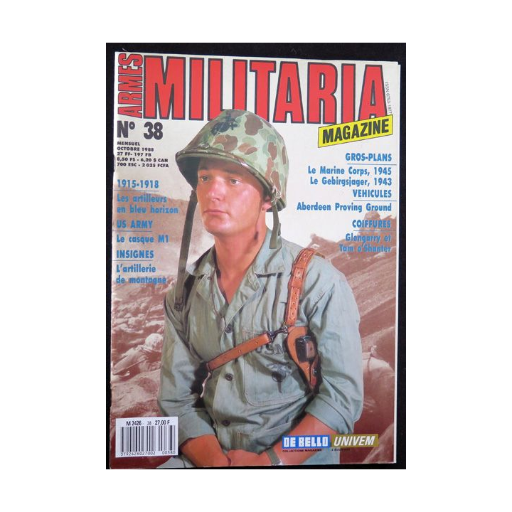 ARMES MILITARIA Magazine n° 38 insignes de l'artillerie de Montagne