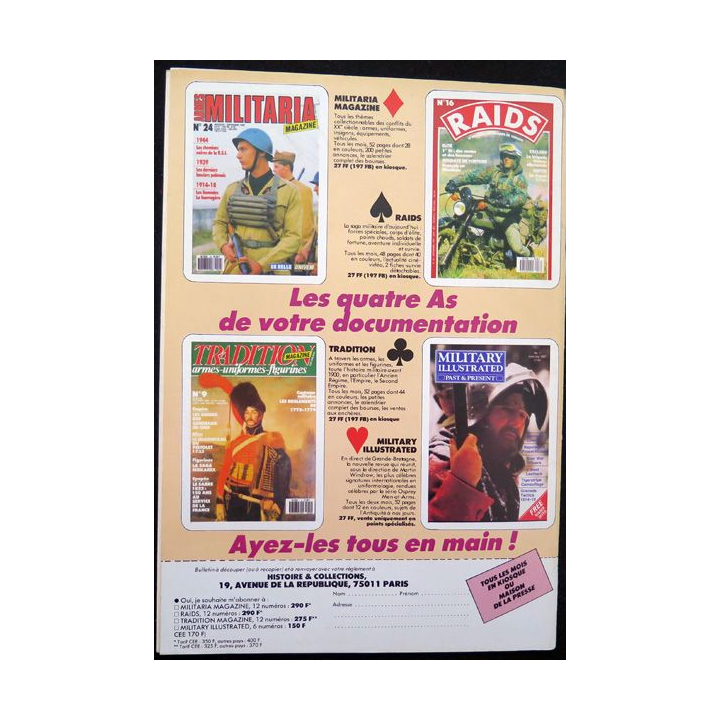 ARMES MILITARIA Magazine n° 38 insignes de l'artillerie de Montagne