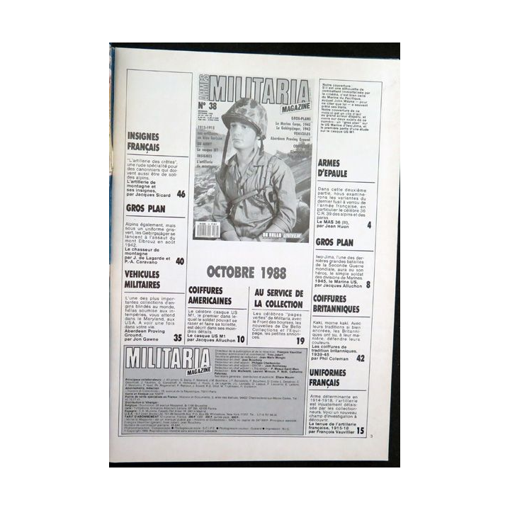 ARMES MILITARIA Magazine n° 38 insignes de l'artillerie de Montagne