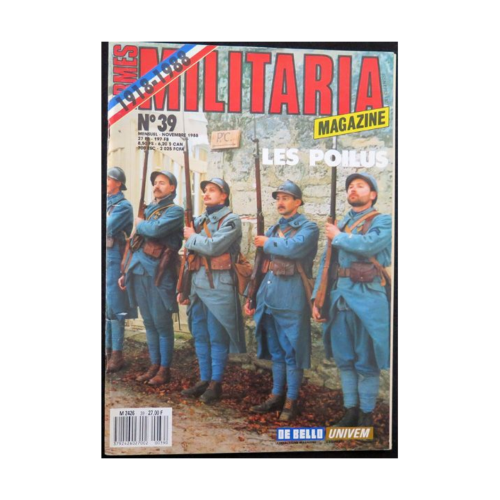 ARMES MILITARIA Magazine n° 38 de octobre 1988 sur les insignes de l'artillerie de Montagne