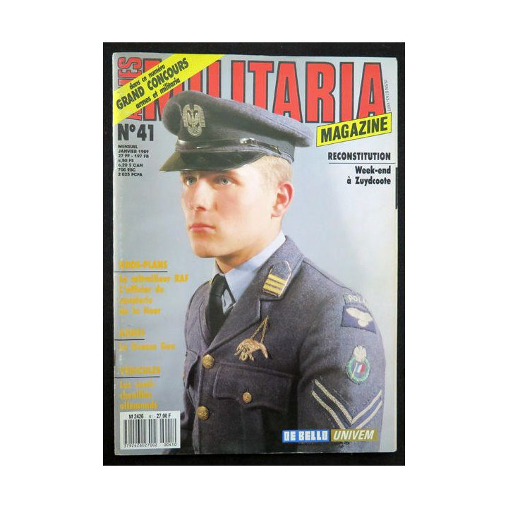 ARMES MILITARIA Magazine n° 41 de janvier 1989 sur le mitrailleur RAF
