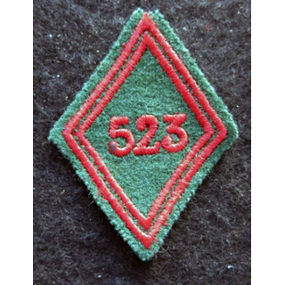 LOSANGE DE BRAS MODÈLE 45 : Ecusson troupe du 523° régiment du Train 1978