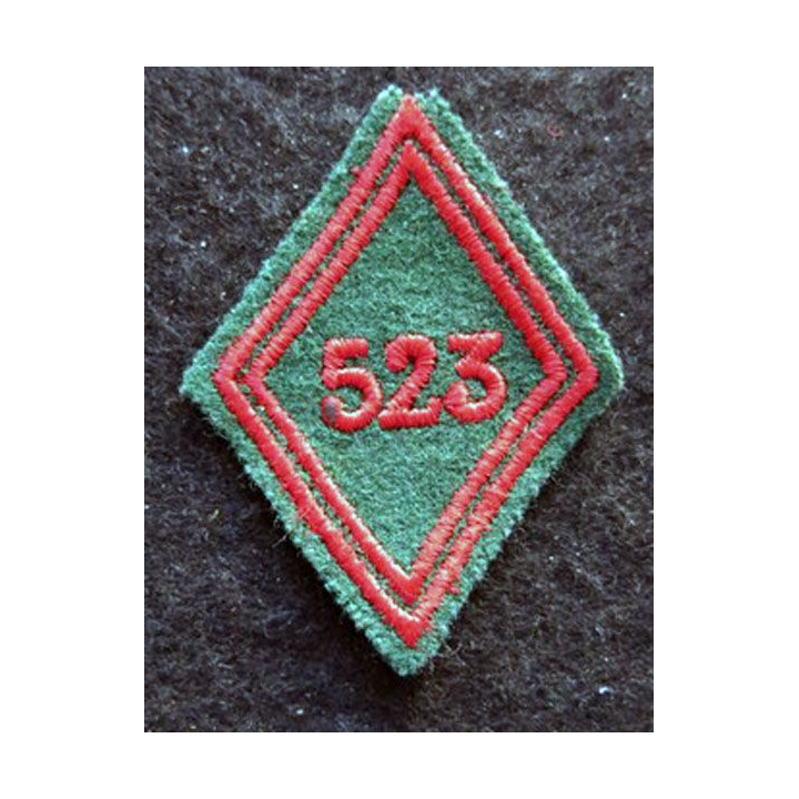 LOSANGE DE BRAS MODÈLE 45 : Ecusson troupe du 523° régiment du Train 1978