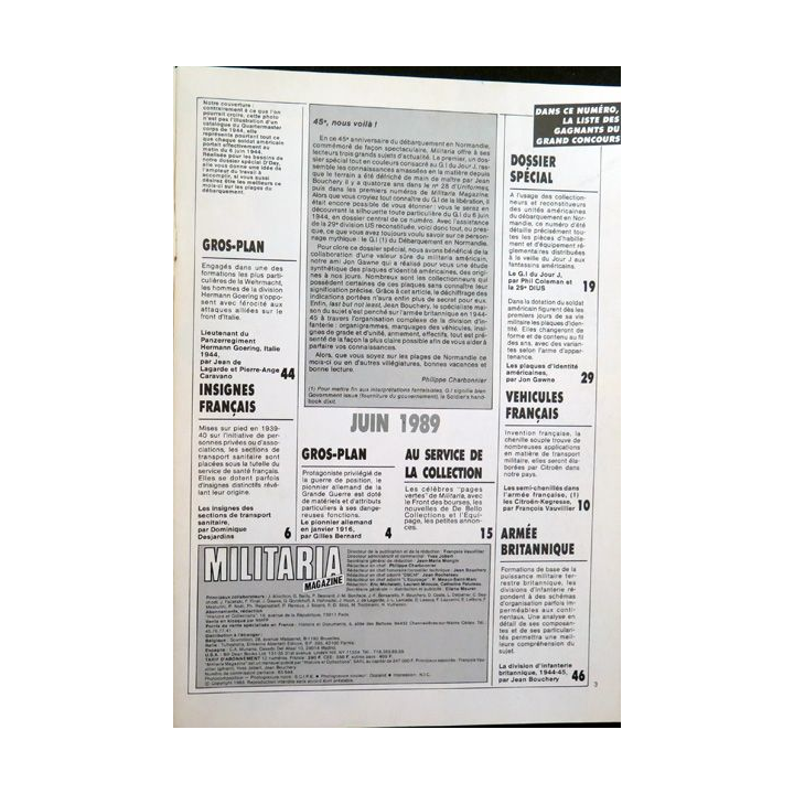 ARMES MILITARIA Magazine n° 46 de juin 1989 sur le Jour J