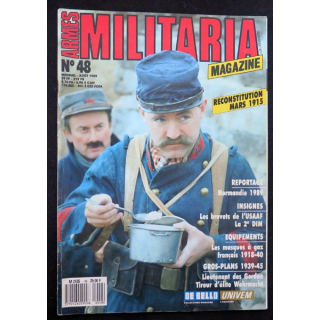 ARMES MILITARIA Magazine n° 48 de août 1989 sur les insignes de la 2° DIM