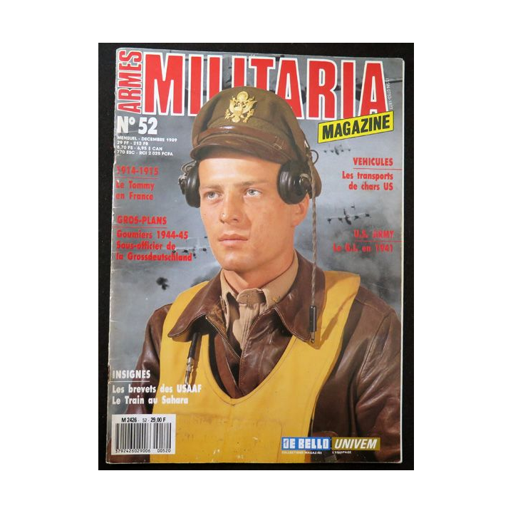 ARMES MILITARIA Magazine n° 52 de décembre 1989 sur les Goumiers 1944-45