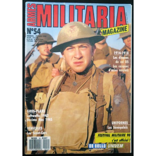 ARMES MILITARIA Magazine n° 54 de février 1990 sur les Sénégalais