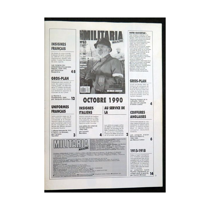 ARMES MILITARIA Magazine n° 63  insignes des ambulances chirurgicales