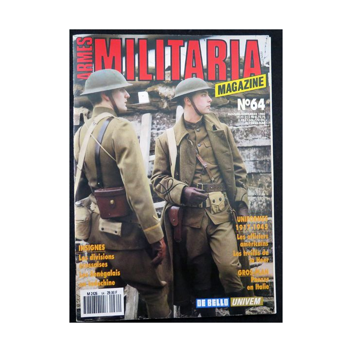 ARMES MILITARIA Magazine n° 64 insignes des Sénégalais en Indochine