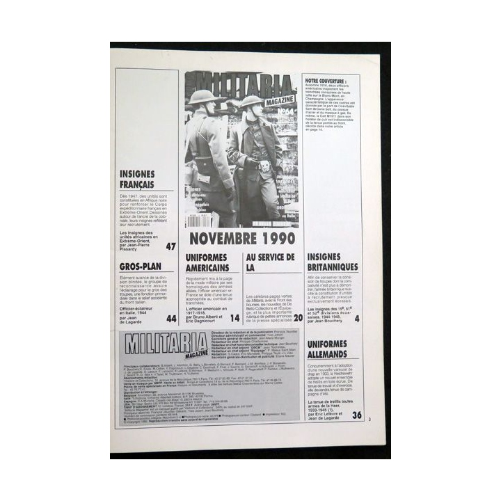ARMES MILITARIA Magazine n° 64 insignes des Sénégalais en Indochine