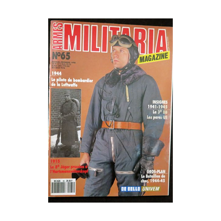 ARMES MILITARIA Magazine n° 65 1990  insignes de la 3° DB 1941-1945