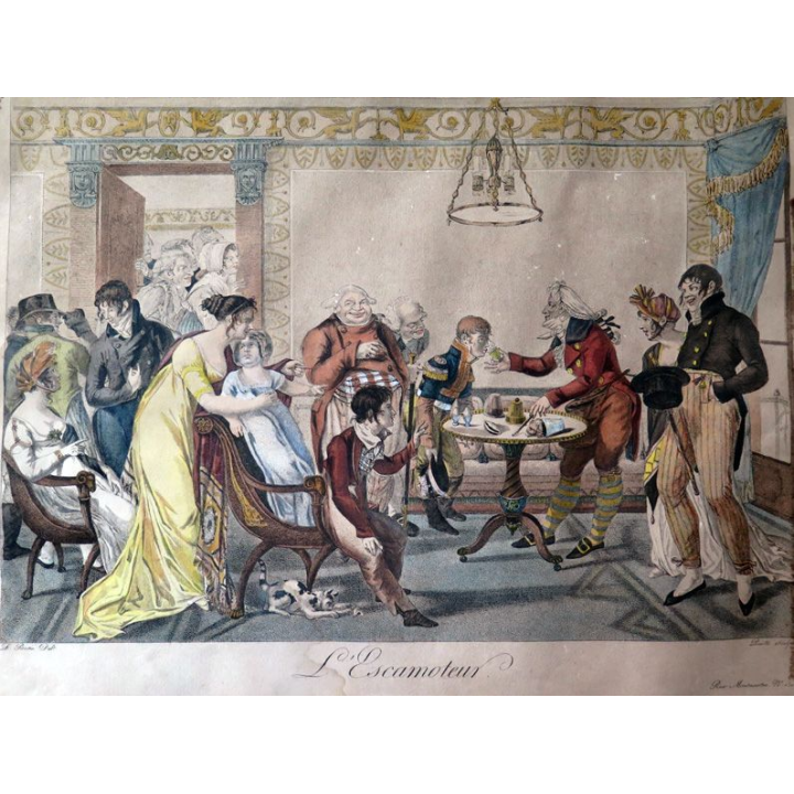 Gravure l'Escamoteur du sculpteur Ruotte Bosio 1807