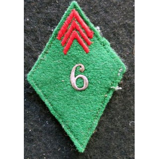 LOSANGE DE BRAS MODÈLE 45 : Ecusson précoce sous officiers du 6° Escadron du Train en Indochine 1948