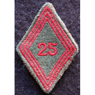 LOSANGE DE BRAS MODÈLE 45 : Ecusson troupe du 25° Escadron du Train (25° ET)  Constantine 1950