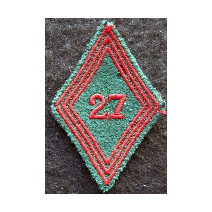 LOSANGE DE BRAS MODÈLE 45 : Ecusson troupe du 27° Escadron du Train (27° ET) Alger 1950