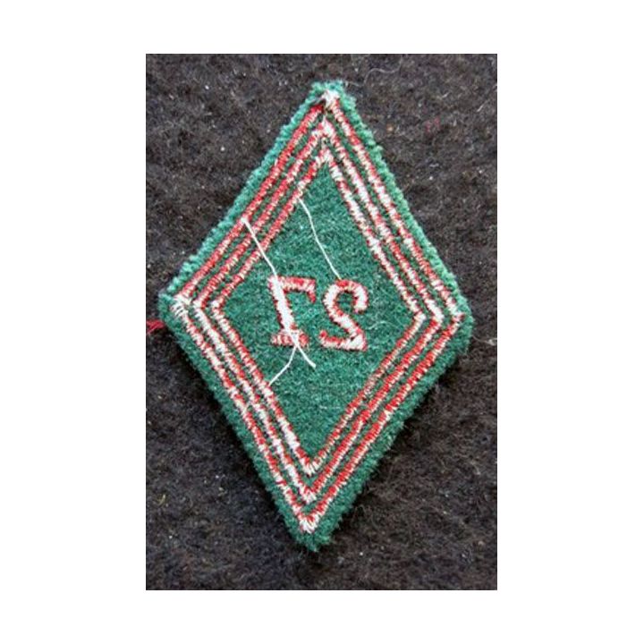 LOSANGE DE BRAS MODÈLE 45 : Ecusson troupe du 27° Escadron du Train (27° ET) Alger 1950