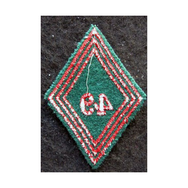 LOSANGE DE BRAS MODÈLE 45 : Ecusson troupe de la 49° Compagnie de Quartier Général (49° CQG) Tunisie 1959