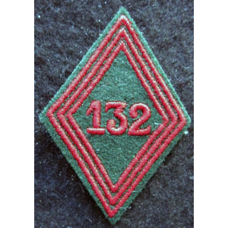 LOSANGE DE BRAS MODÈLE 45 : Ecusson troupe du 132° Escadron du Train (132° ET) Maroc 1952