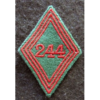 LOSANGE DE BRAS MODÈLE 45 : Ecusson troupe de la 244° Compagnie automobile de Quartier Général (244° CAQG) AFN