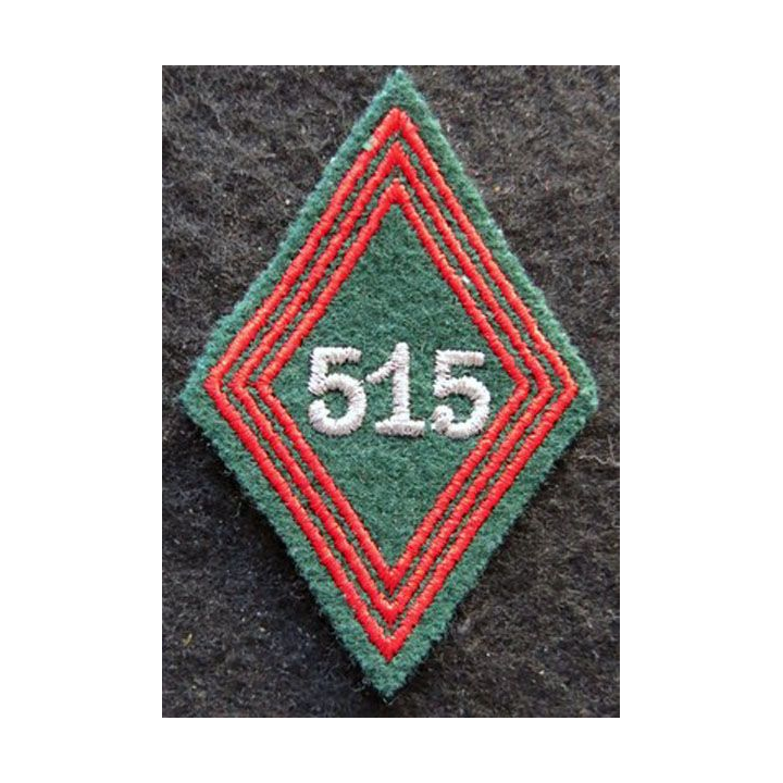 LOSANGE DE BRAS MODÈLE 45 : Ecusson sous officiers du 515° Groupe de Transport (515° GT) AFN 1955