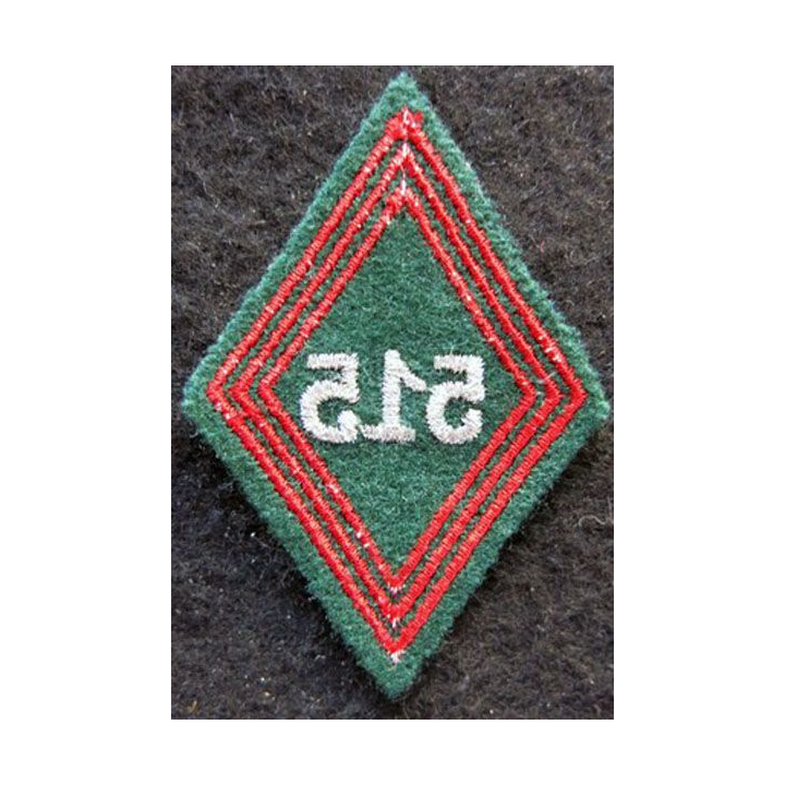 LOSANGE DE BRAS MODÈLE 45 : Ecusson sous officiers du 515° Groupe de Transport (515° GT) AFN 1955