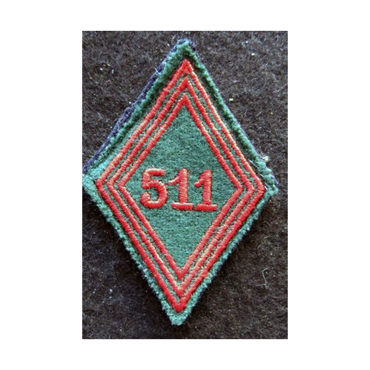 LOSANGE DE BRAS MODÈLE 45 : Ecusson troupe du 511° Groupe de Transport (511° GT) INDO 1956