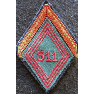 LOSANGE DE BRAS MODÈLE 45 : Ecusson 1° classe du 511° Groupe de Transport (511° GT) 1960