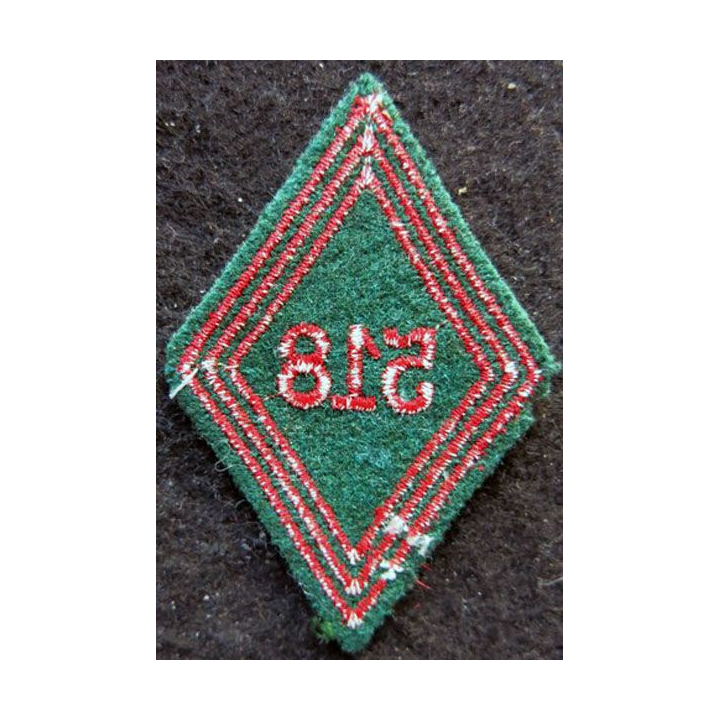 LOSANGE DE BRAS MODÈLE 45 : Ecusson sous officiers du 515° Groupe de Transport (515° GT) AFN 1955