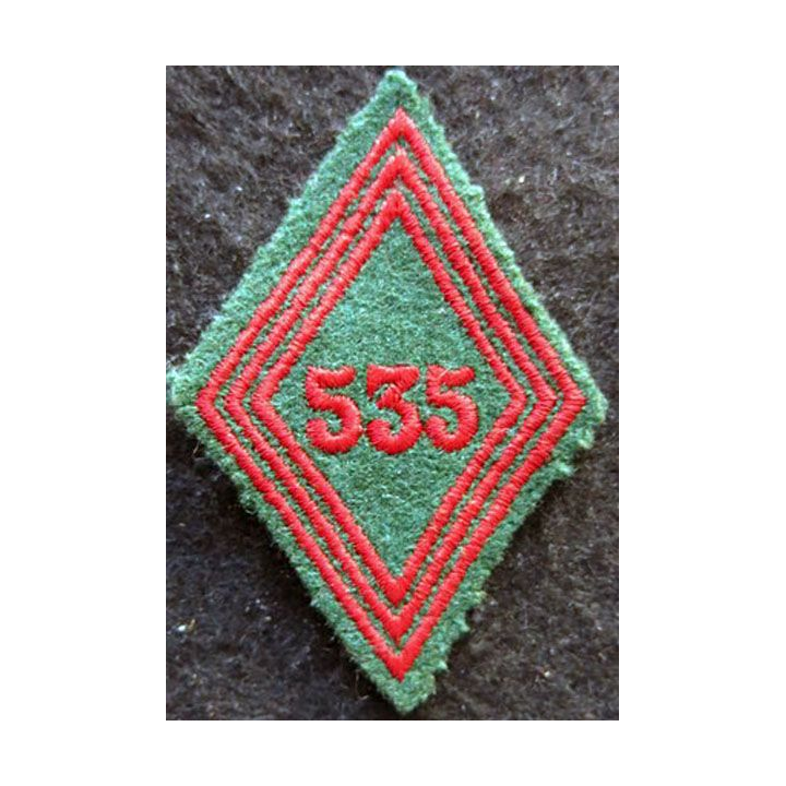 LOSANGE DE BRAS MODÈLE 45 : Ecusson troupe du 535° Groupe de Transport (535° GT) AFN 1956
