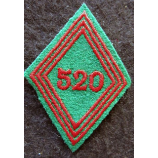 LOSANGE DE BRAS MODÈLE 45 : Ecusson troupe du 520° Groupe de Transport (520° GT) Algérie 1950