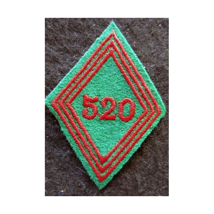 LOSANGE DE BRAS MODÈLE 45 : Ecusson troupe du 520° Groupe de Transport (520° GT) Algérie 1950
