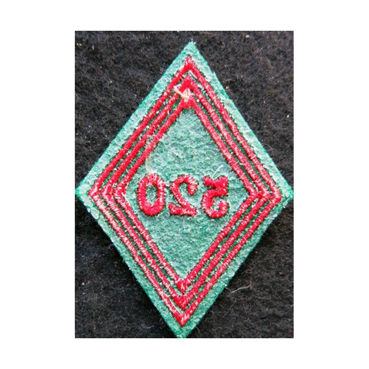 LOSANGE DE BRAS MODÈLE 45 : Ecusson troupe du 520° Groupe de Transport (520° GT) Algérie 1950