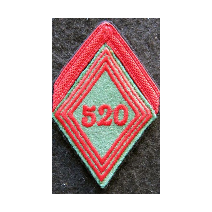 LOSANGE DE BRAS MODÈLE 45 : Ecusson 1° classe du 520° Groupe de Transport (520° GT) Algérie 1950