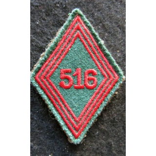 LOSANGE DE BRAS MODÈLE 45 : Ecusson troupe du 516° Groupe de Transport (516° GT) INDO 1950