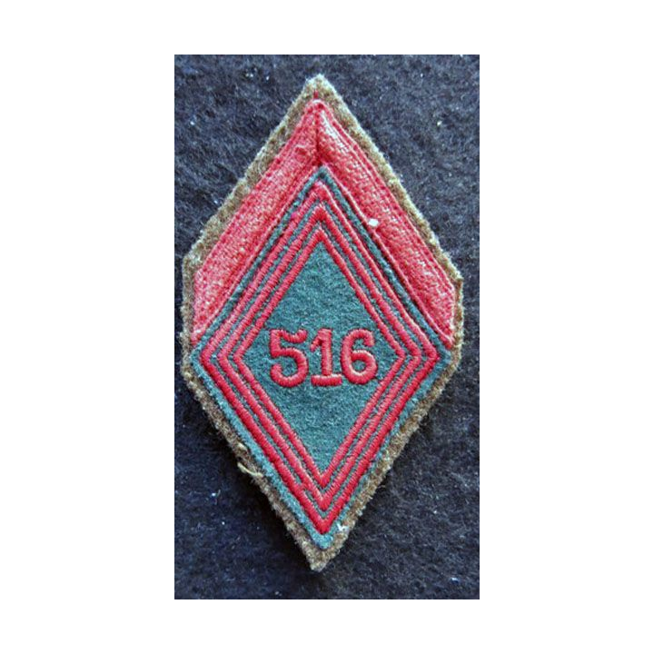 LOSANGE DE BRAS MODÈLE 45 : Ecusson 1° classe du 516° Groupe de Transport (516° GT) INDO 1950