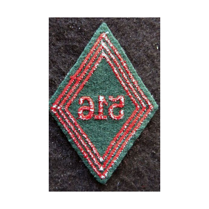 LOSANGE DE BRAS MODÈLE 45 : Ecusson troupe du 516° régiment du Train (516° RT) 1964