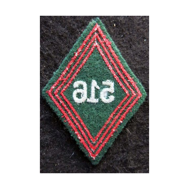 LOSANGE DE BRAS MODÈLE 45 : Ecusson troupe du 516° régiment du Train (516° RT) 1964