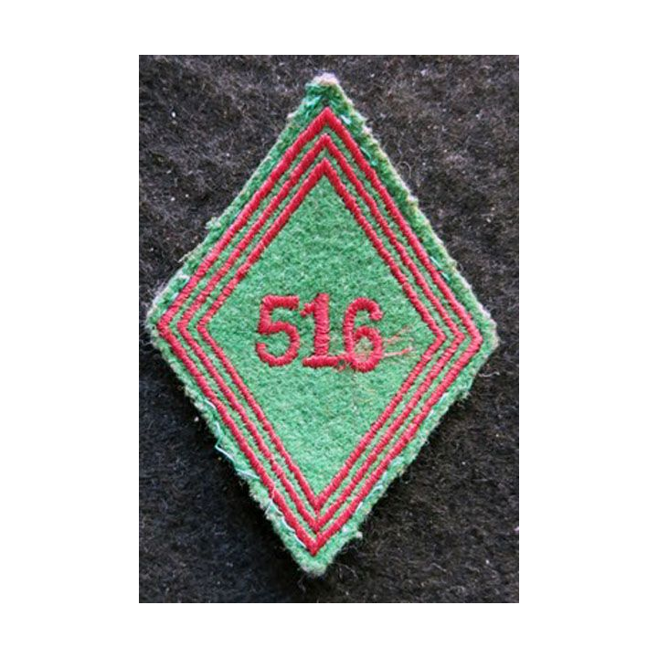 LOSANGE DE BRAS MODÈLE 45 : Ecusson troupe 101° escadron porte-chars du 516° régiment du Train (516° RT) DAGUET